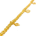 Graceful 22k Gold Hanging Diamond Charm Bracelet