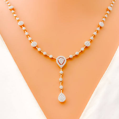 Couture Captivating Diamond + 18k Gold Necklace Set 