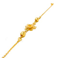 Elegant Floral 22k Gold Bracelet 