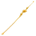 Elegant Floral 22k Gold Bracelet 