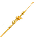 Elevated Dual Floral 22k Gold Bracelet 