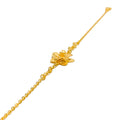 Reflective Cutwork Flower 22k Gold Bracelet 