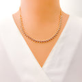 Eclectic Glimmering Diamond + 18k Gold Necklace Set 