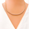 Eclectic Glimmering Diamond + 18k Gold Necklace Set 