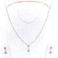 Effortless Classy Diamond + 18k Gold Necklace Set 