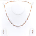 Eclectic Glimmering Diamond + 18k Gold Necklace Set 