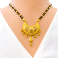 Graceful Netted Crescent 22k Gold Mangal Sutra 