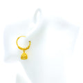 Paisley Adorned 22K Gold Chandelier Earrings 