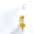 Traditional Double Chandelier 22k Gold Earrings 
