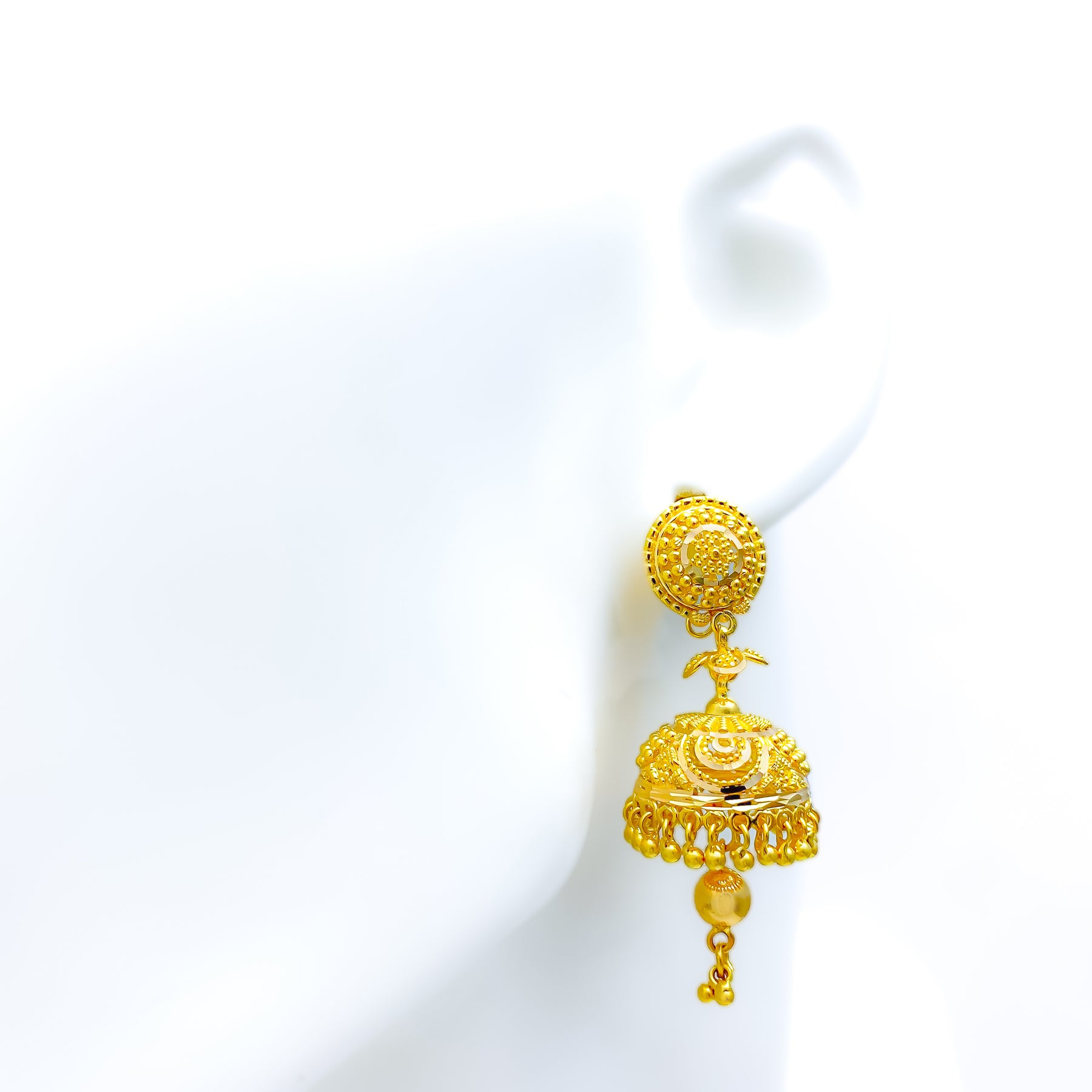 Lotus Earrings, Dainty Minimalist Stud Earrings, Gold Vermeil Earrings