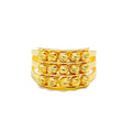 Extravagant Multi-Bead 22k Gold Lush Ring 