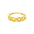 Minimalist Sculptural 22k Gold Infinity Ring