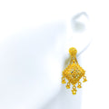 Magnificent Floral 22k Gold Hanging Earrings
