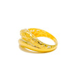 Distinct Glowing 22k Gold Asymmetrical Ring 