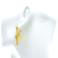 Layered Blooming Flower 22k Gold Earrings