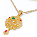 traditional-floral-drop-22k-gold-cz-pendant