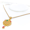 traditional-floral-drop-22k-gold-cz-pendant