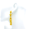 Traditional Triple Chandelier 22k Gold Heavy Hanging Earrings 