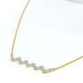 Dressy Delicate 18k Gold + Diamond Necklace 