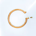 Glossy 18K Rose Gold + Diamond Hoop Earrings