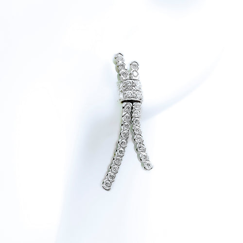 Dazzling Versatile 18K White Gold + Diamond Earrings