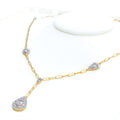 Sophisticated Drop 18k Gold + Diamond Necklace 
