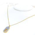 Modern Contemporary 18k Gold + Diamond Necklace