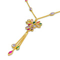 Delightful Delicate CZ 22k Gold Necklace