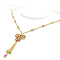 Delightful Delicate CZ 22k Gold Necklace