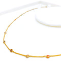 Radiant Chic 22k Gold CZ Necklace