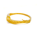 Refined Charming 22k Gold Honeycomb Bangle Bracelet 