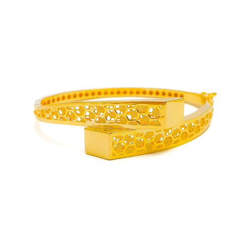 Iconic Chic Timeless 22k Gold Bangle Bracelet 