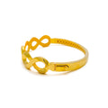 Ornate Infinity Loop 22k Gold Bangle Bracelet 