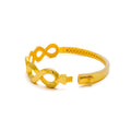 Ornate Infinity Loop 22k Gold Bangle Bracelet 