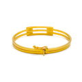 Radiant Minimalist 22k Gold Sleek Bangle Bracelet 