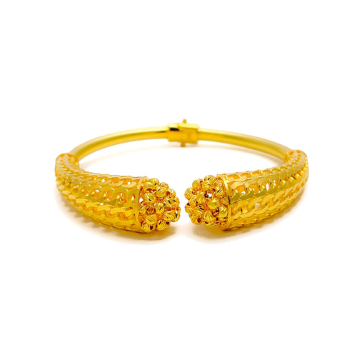 Bold Bespoke Golden 22k Gold Bangle Bracelet 