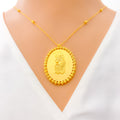 Iconic Classy 21k Gold Coin Necklace 