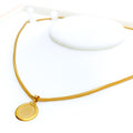 Dainty Exclusive 21k Gold Oval Allah Pendant