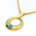 Gorgeous Captivating 21k Gold CZ Pendant