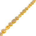 Chic Oval CZ 22k Gold Bracelet