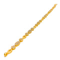 Chic Oval CZ 22k Gold Bracelet