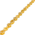 Posh Marquise Halo CZ 22k Gold Bracelet