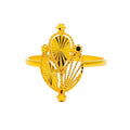 Fancy Bright Leaf 22K Gold Ring 