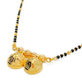 Dotted Sand-Finish 22k Gold Dual Thali Mangal Sutra