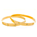 Embellished Unique 22k Gold CZ Bangle Pair 