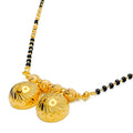 Bright Striped Flower 22k Gold Thali Mangal Sutra