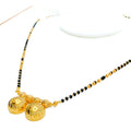 Bright Striped Flower 22k Gold Thali Mangal Sutra