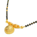 Shiny Engraved Dome 22k Gold Thali Mangal Sutra