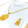 Elevated Magnificent Lavish 22k Gold Pendant Set 