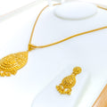 Impeccable Golden Drop 22k Gold Pendant Set 
